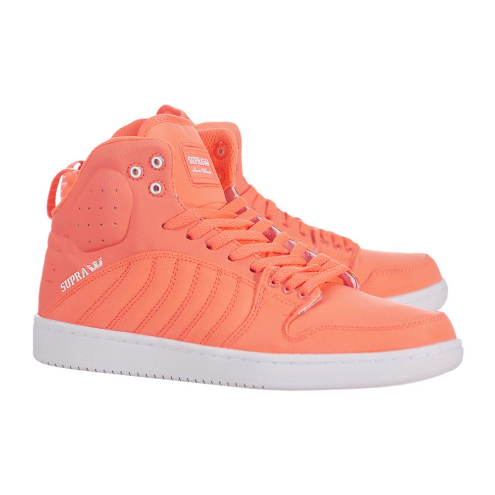 Chaussures de Skate Supra S1W Orange Neon Orange/White Homme | DRY-93385115